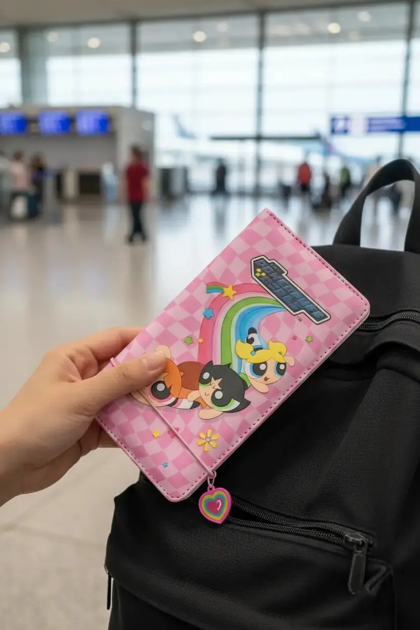 Powerpuff Girls Lisanslı Holografik Kabartmalı Pasaport Kılıfı Şık 19 Cm