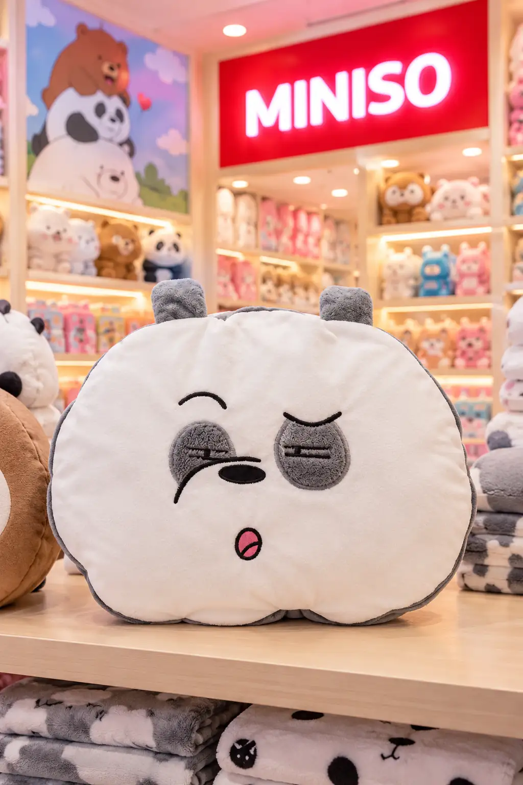 We Bare Bears Lisanslı Katlanabilir Fermuarlı Battaniye - Panda 120Cm