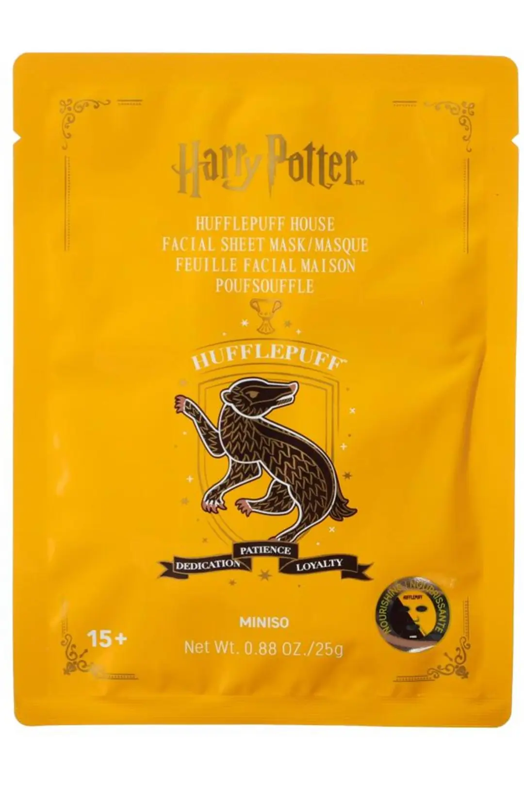 Harry Potter Lisanslı Kağıt Yüz Maskesi- Hufflepuff