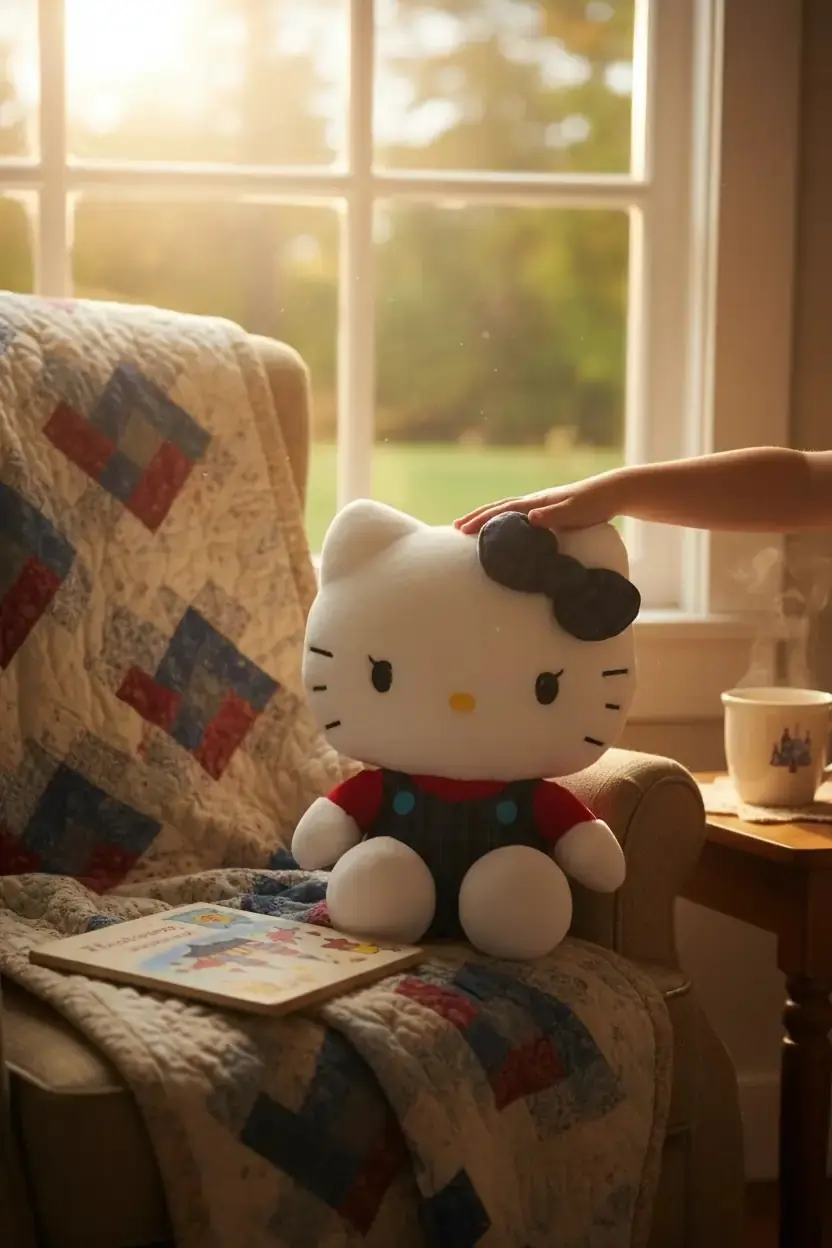 Sanrio Lisanslı Hello Kitty Peluş Oyuncak 35 Cm – Oturan Yumuşacık Kıyafetli Tasarım