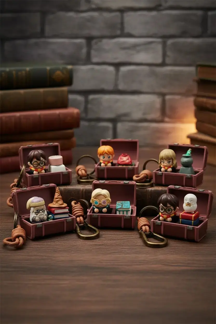 Harry Potter Lisanslı Zaman Döndürücü Tuş Başlığı Blind Box Kolye – Sürpriz Model