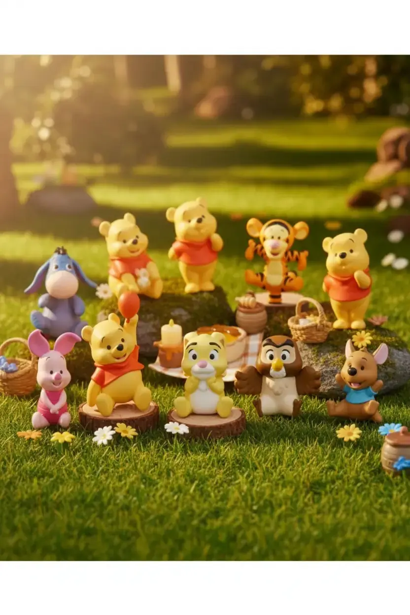 Disney Lisanslı Winnie the Pooh Mini Figür – Koleksiyonluk Sevimli Dekoratif Tasarım