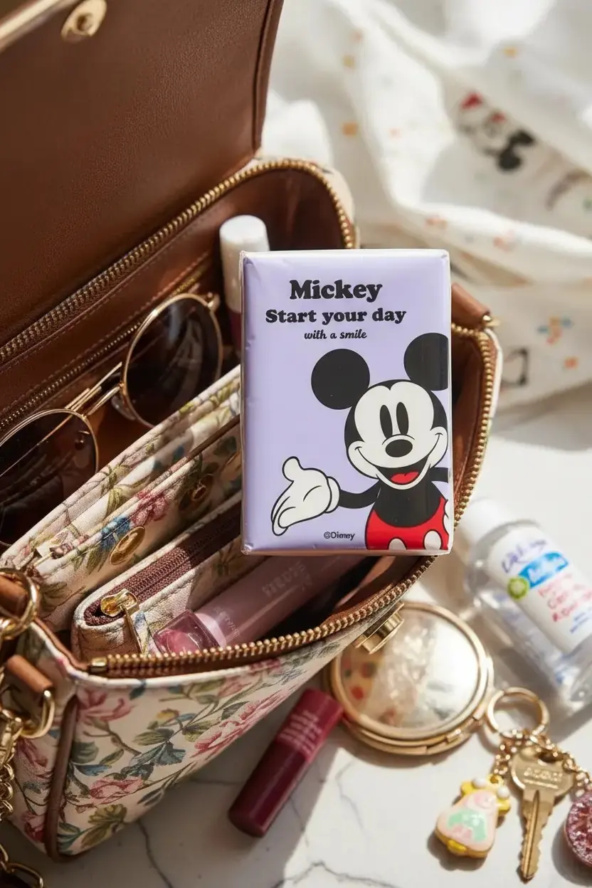 Disney 100. Yıl Lisanslı Mickey Mouse Kokulu Kağıt Mendil – Yumuşak Dokulu 12'li Paket