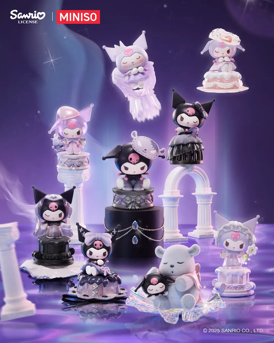 Sanrio Lisanslı Kuromi Gün Işığındaki Ay Blind Box Süsü – Sürpriz Koleksiyon