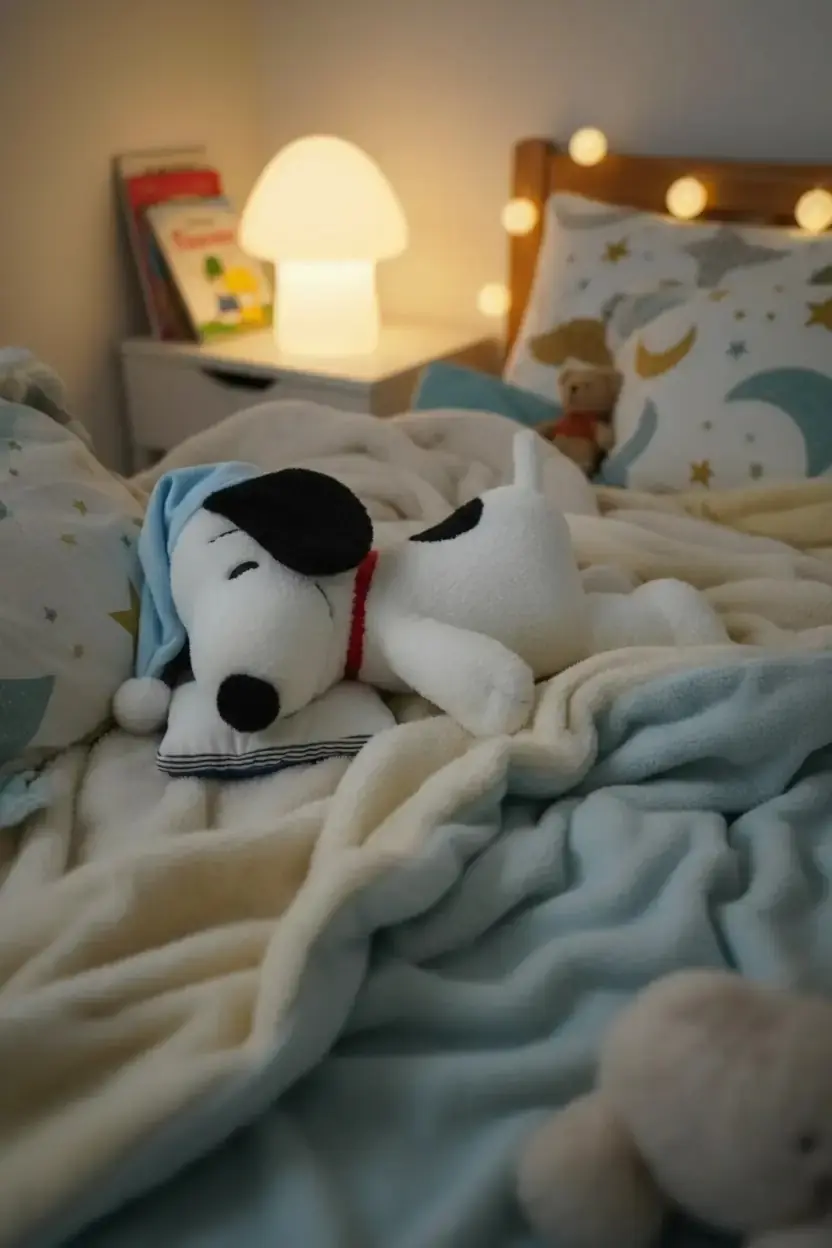 Miniso Lisanslı Snoopy Uyuyan Peluş Oyuncak – Yumuşacık Uyku Arkadaşı 50 Cm